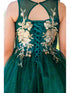 Girls Hunter Green Satin Glitter Tulle Gold Lace Party Dress 2-16 - SophiasStyle.com corset